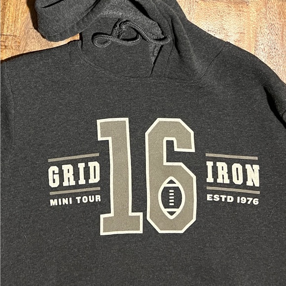 Old Chicago Grid Iron Dark Gray Hoodie Sz Medium - Picture 3 of 5